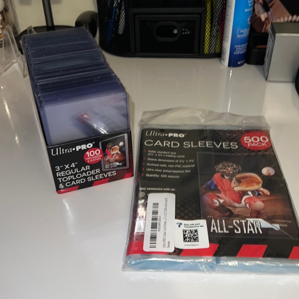 500 card sleeves/100 regular top loader